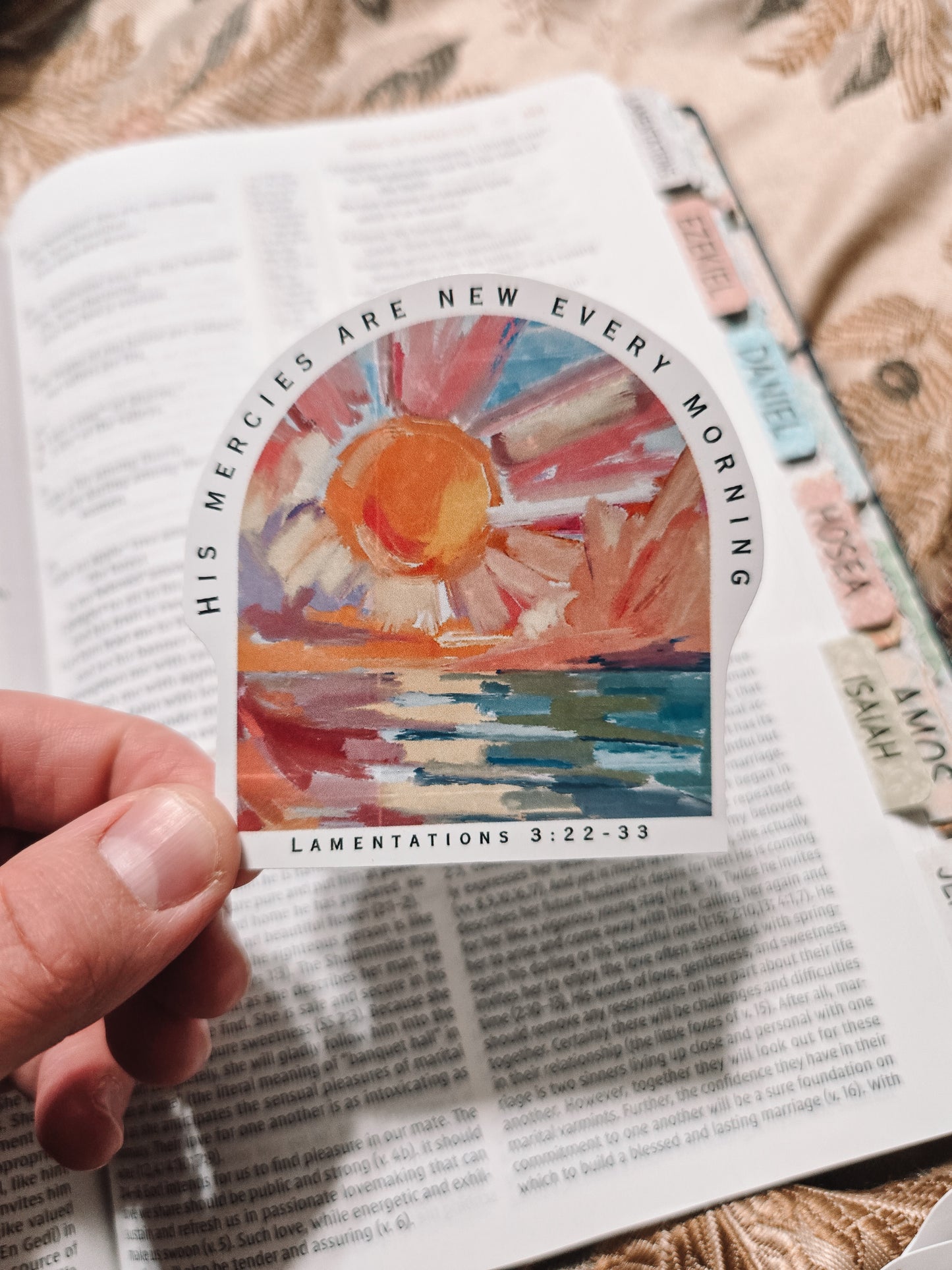His Mercies Are New EveryMorning. Artwork Vinyl Waterproof Sticker.