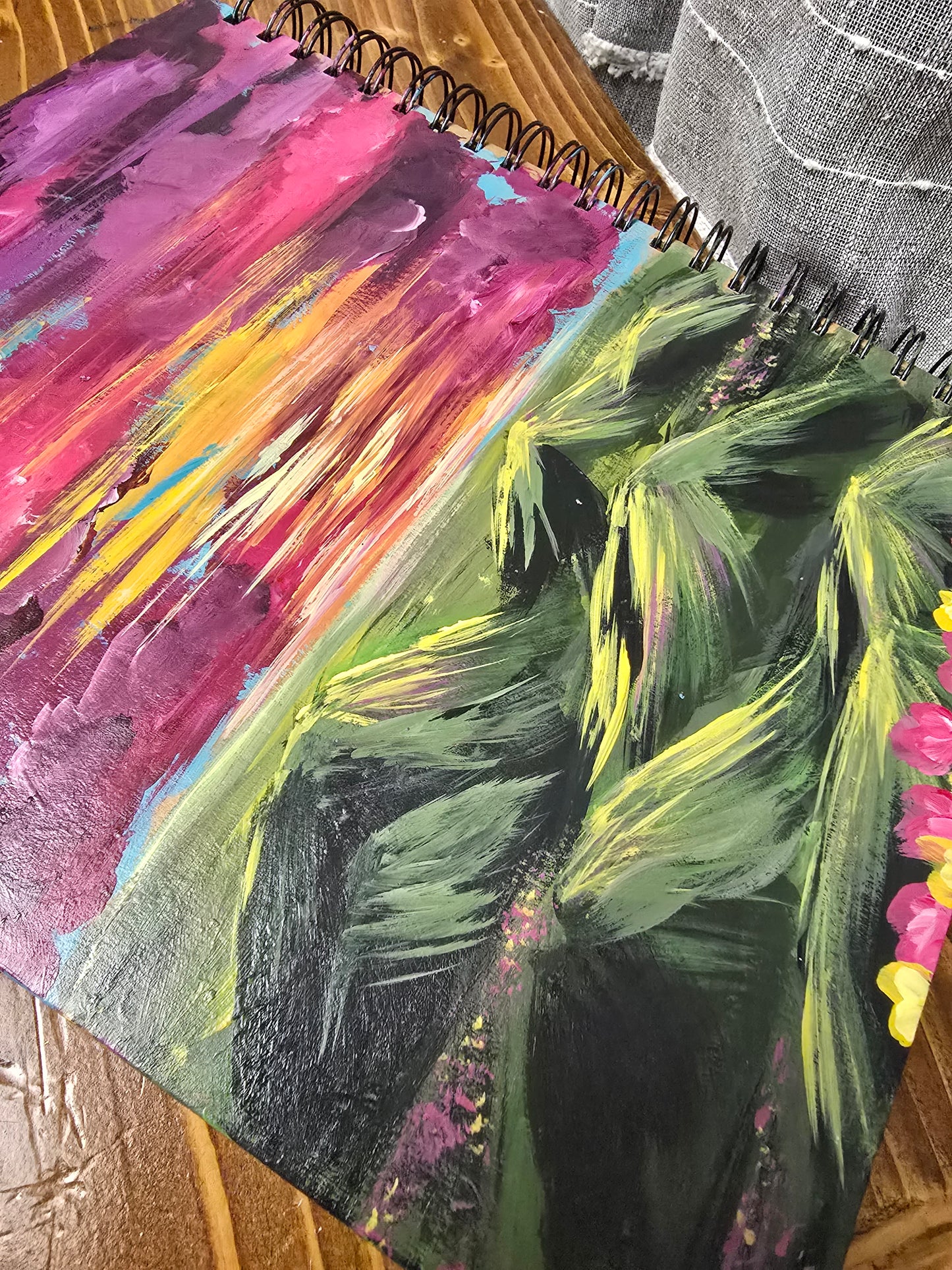 9.5x12in Hardcover Custom Hand Painted Photo Album/Scrapbook/Journal