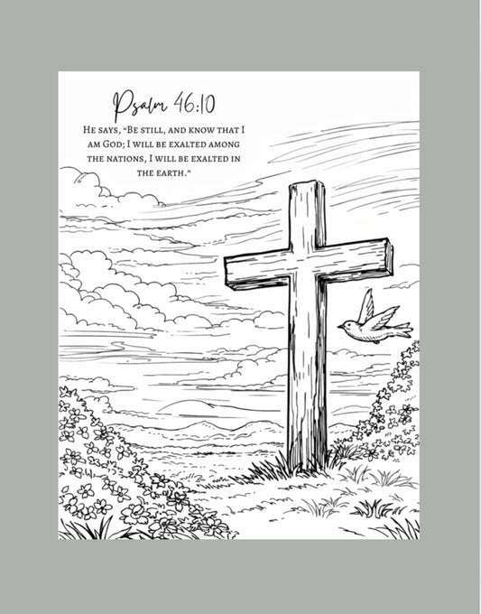 Be Still And Know Individual Coloring Page.