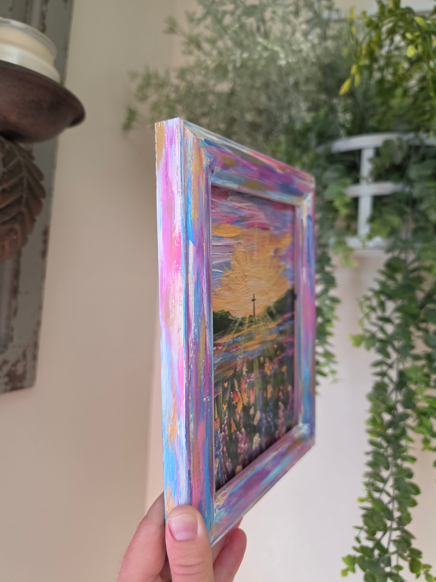 The Old Has Gone, The New Is Here. Print Inside Handmade Frame.