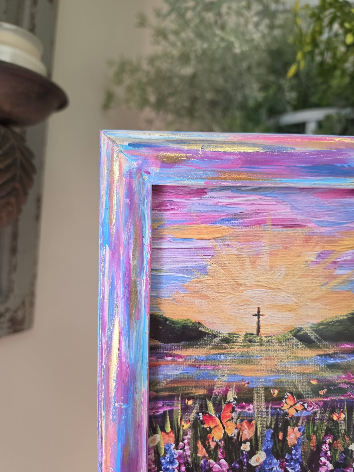 The Old Has Gone, The New Is Here. Print Inside Handmade Frame.