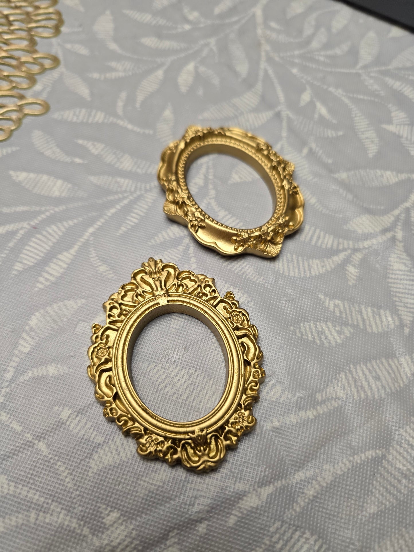 Custom Mini Golden Painted Framed, Textured Artwork Magnet. READ DESCRIPTION.