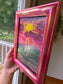 The Light Will Prevail. Print Inside Hand Painted Frame.
