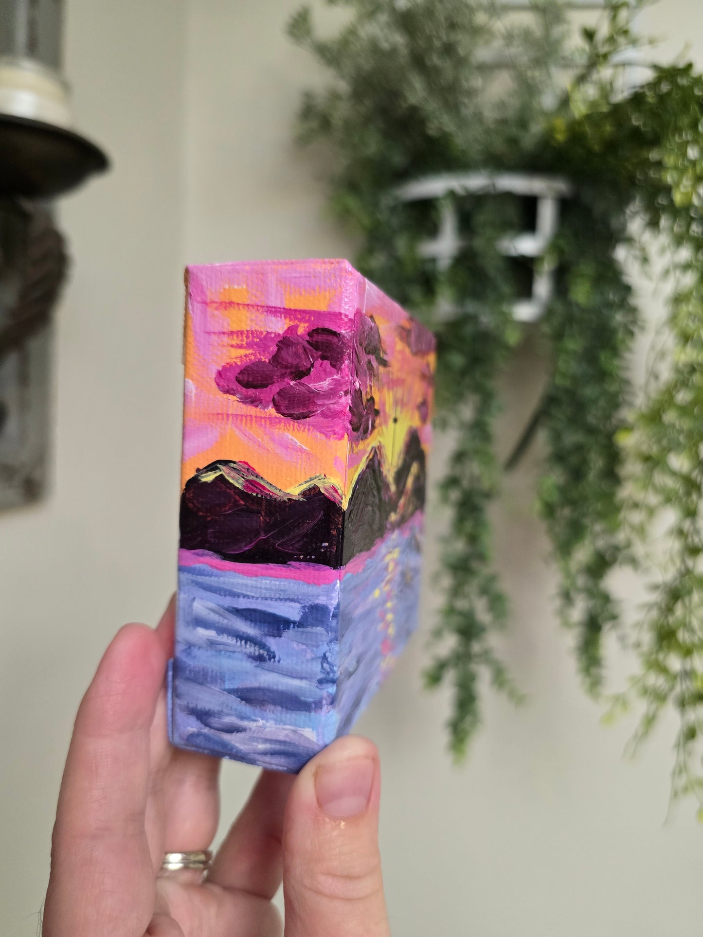 Don't Be Afraid. Wrapped Canvas Mini Textured  Art Print.