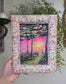 He Will Never Leave You. Print Inside Hand Painted Frame.