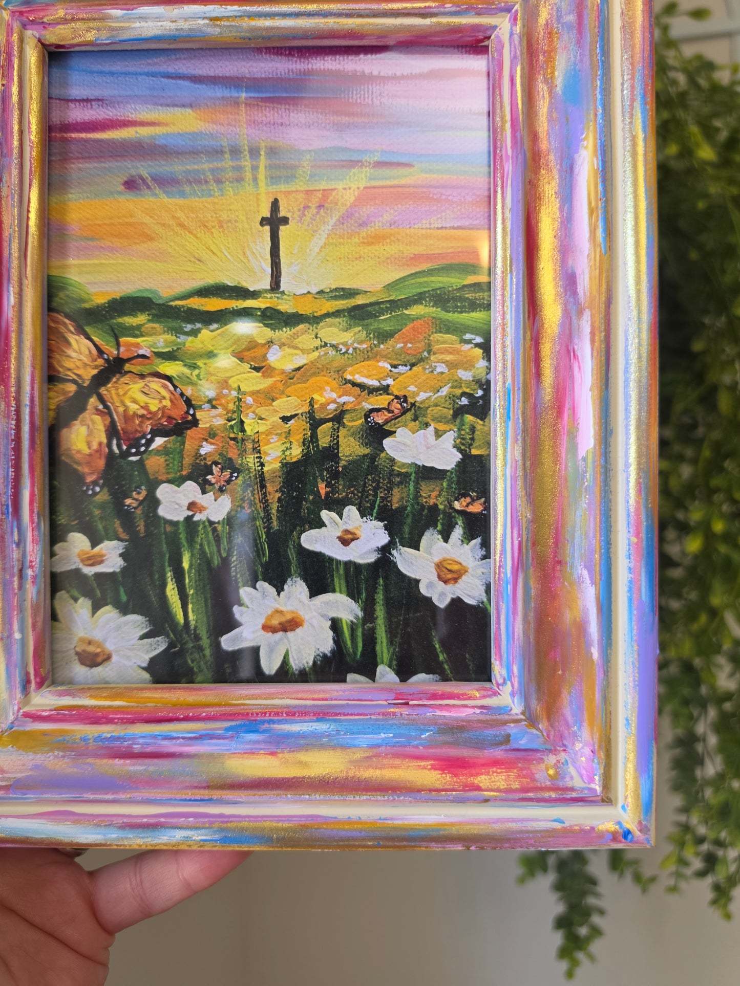 Be Transformed. Print Inside Handmade Painted Frame.