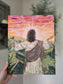 In The Beginning, God Created The Heavens and The Earth. Original Painted Textured Artwork.