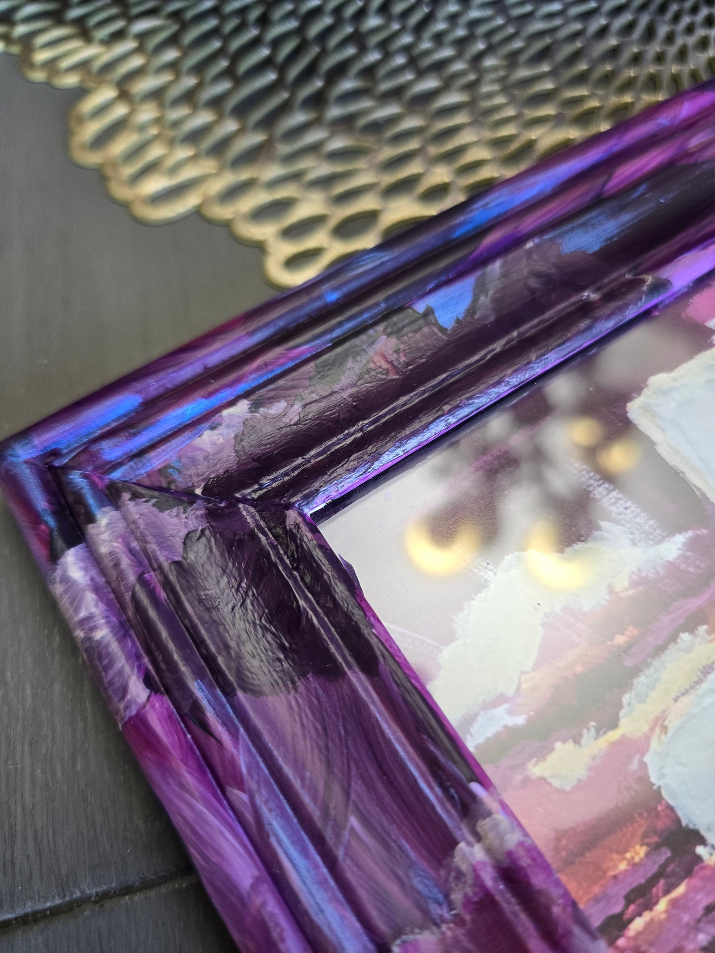 Washed With Pure Water. Print Inside Original Painted Wooden Frame.