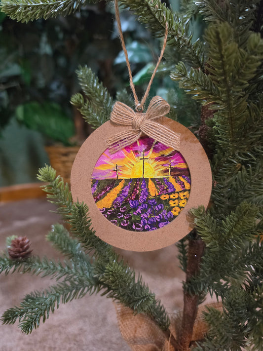 Fields Of Peace. Artwork Ornament.