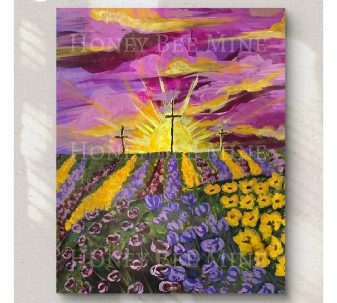 Mini Golden Painted Framed, Textured Artwork Magnet. READ DESCRIPTION.