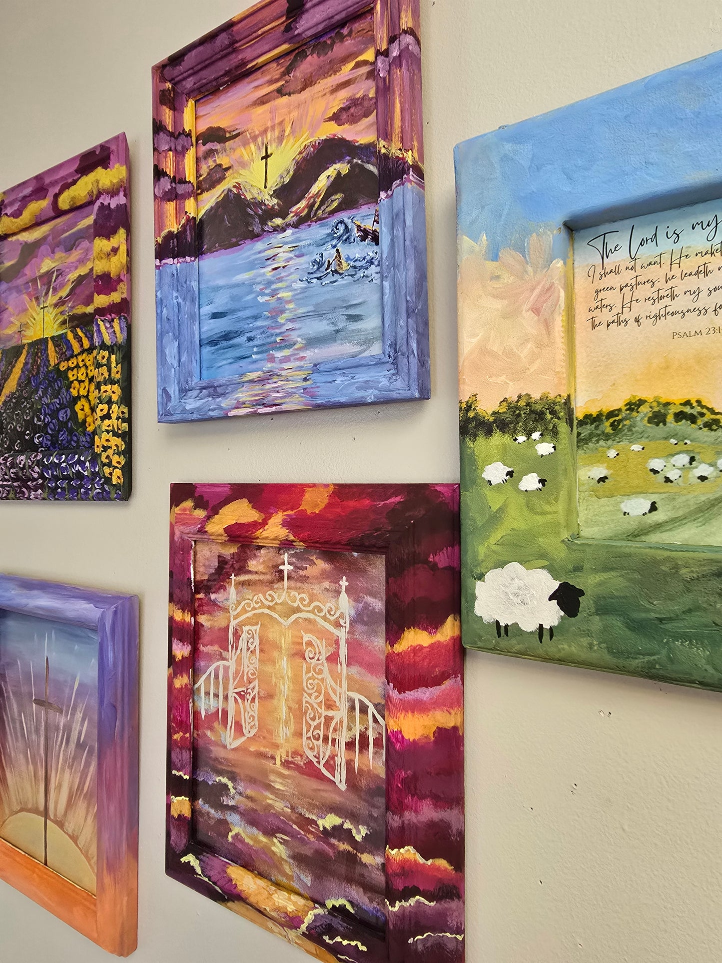 10.5x12.5in. New Every Morning. Print Inside Orignal Painted Wooden Frame.