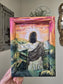 6x8in. In The Beginning, God Created The Heavens and The Earth. Print Inside Orignal Painted Wooden Frame.