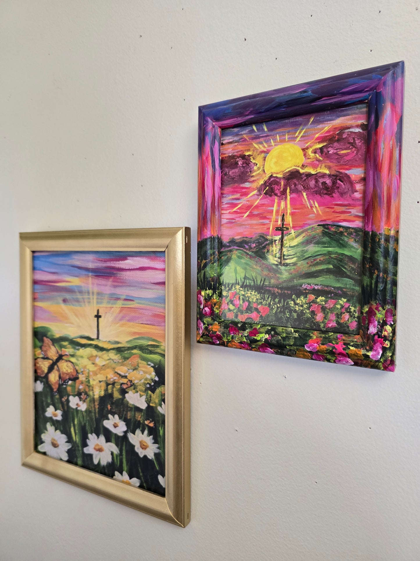 The Light Will Prevail. Print Inside Original Hand Painted Wooden Frame.