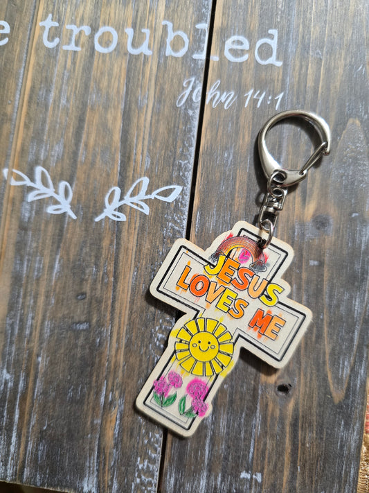 Jesus Loves Me Keychain. Hand Drawn By Brantley.