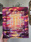 11x13in. The Gates Of Heaven. Print Inside Orignal Painted Wooden Frame.