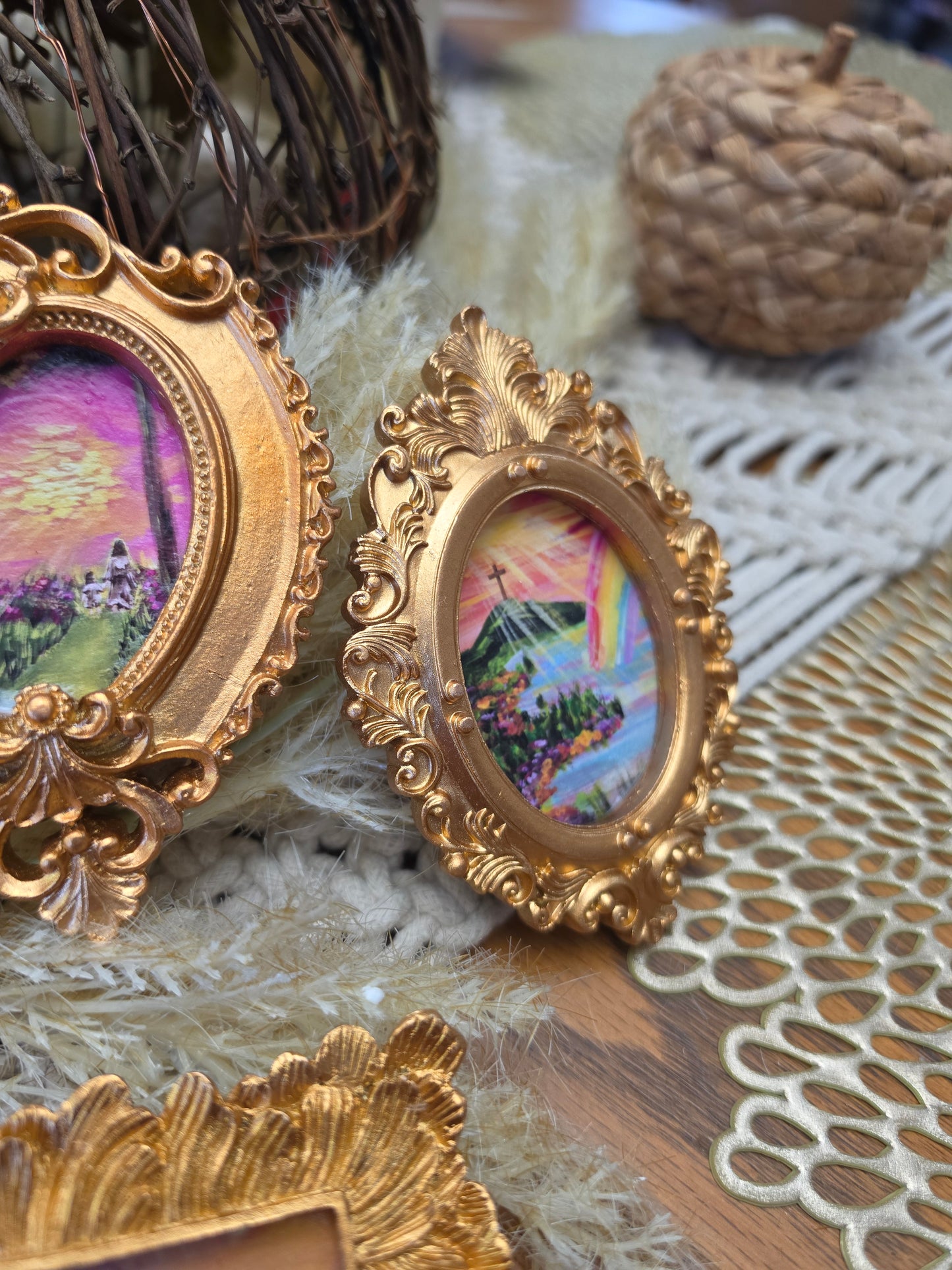 Mini Ornate Framed Artwork Magnet Bundle.