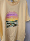Size Large Unisex. Peace I Leave With You. Butter Yellow Tee.