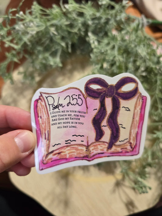 Bible Psalm 25:5. Vinyl Artwork Waterproof Sticker.