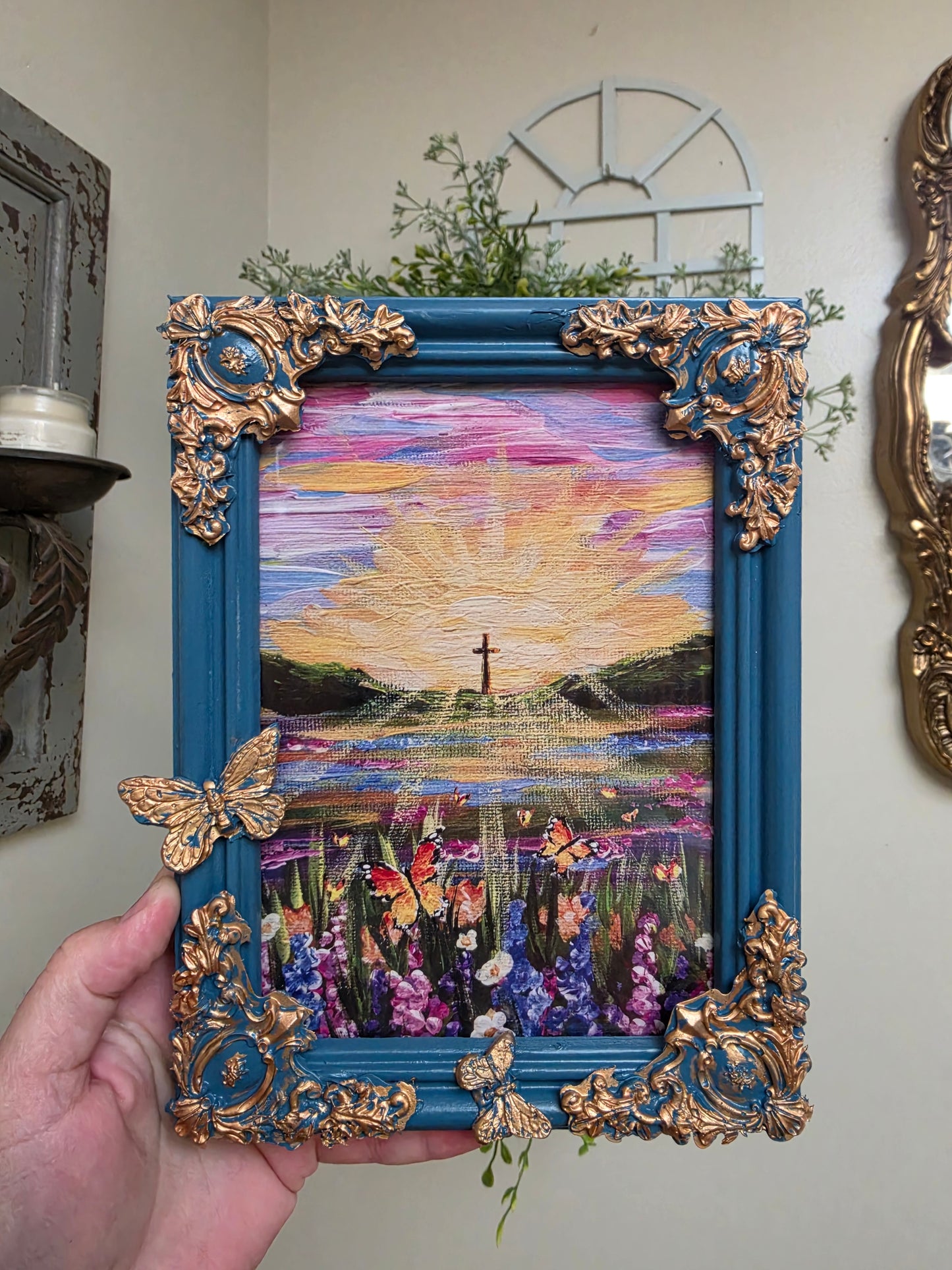 The Old Has Gone, The New Is Here. Print Inside Handmade Frame.