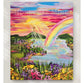 Mini Golden Painted Framed, Textured Artwork Magnet. READ DESCRIPTION.
