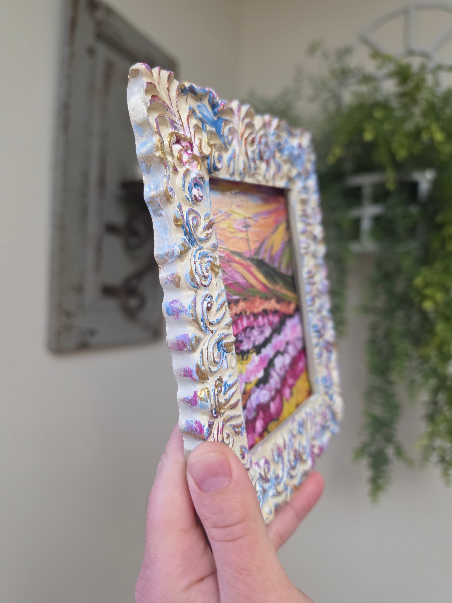 Come Near To God. He Will Come Near To You. Print Inside Hand Painted Frame.