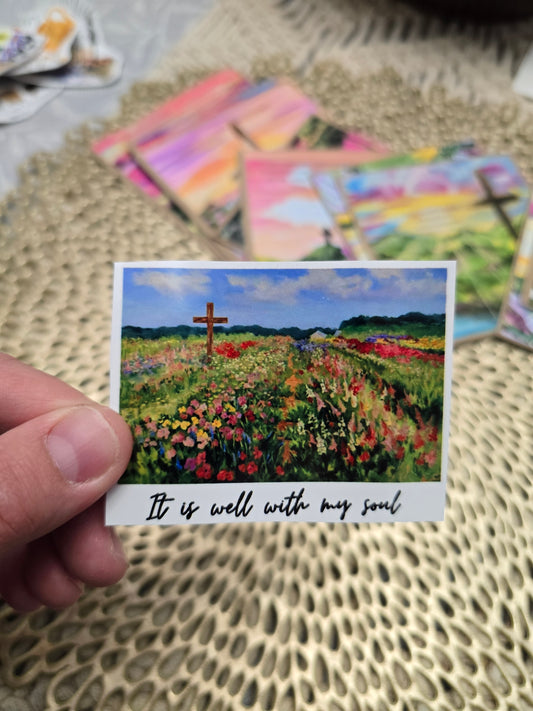 It Is Well With My Soul. Artwork Vinyl Waterproof Sticker.
