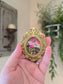 Mini Golden Painted Framed, Textured Artwork Magnet.