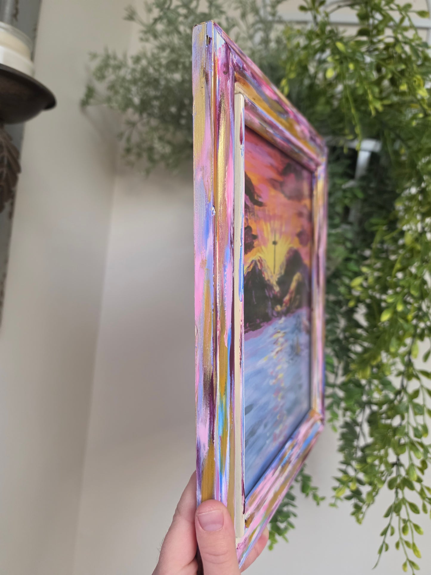 Don't Be Afraid. Print Inside Hand Painted Frame.