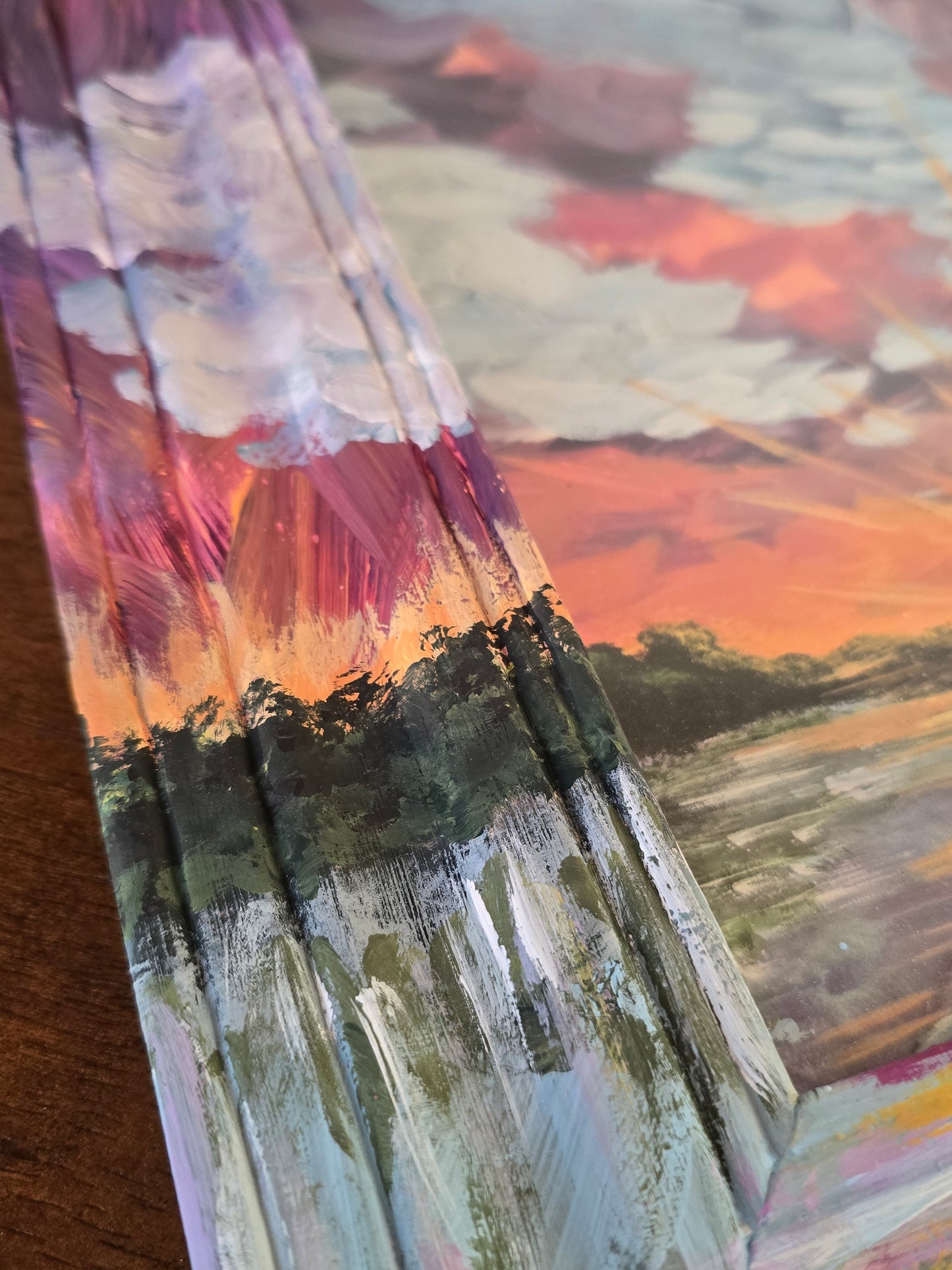 In My Weakness I Will Trust In Jesus. Art Print Inside Original Painted Wooden Frame.