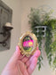 Mini Golden Painted Framed, Textured Artwork Magnet.
