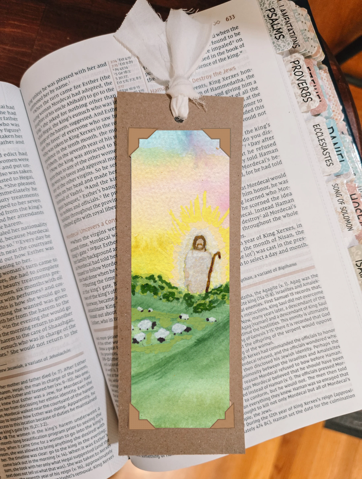 The Lord is My Shephered.  Bookmark.