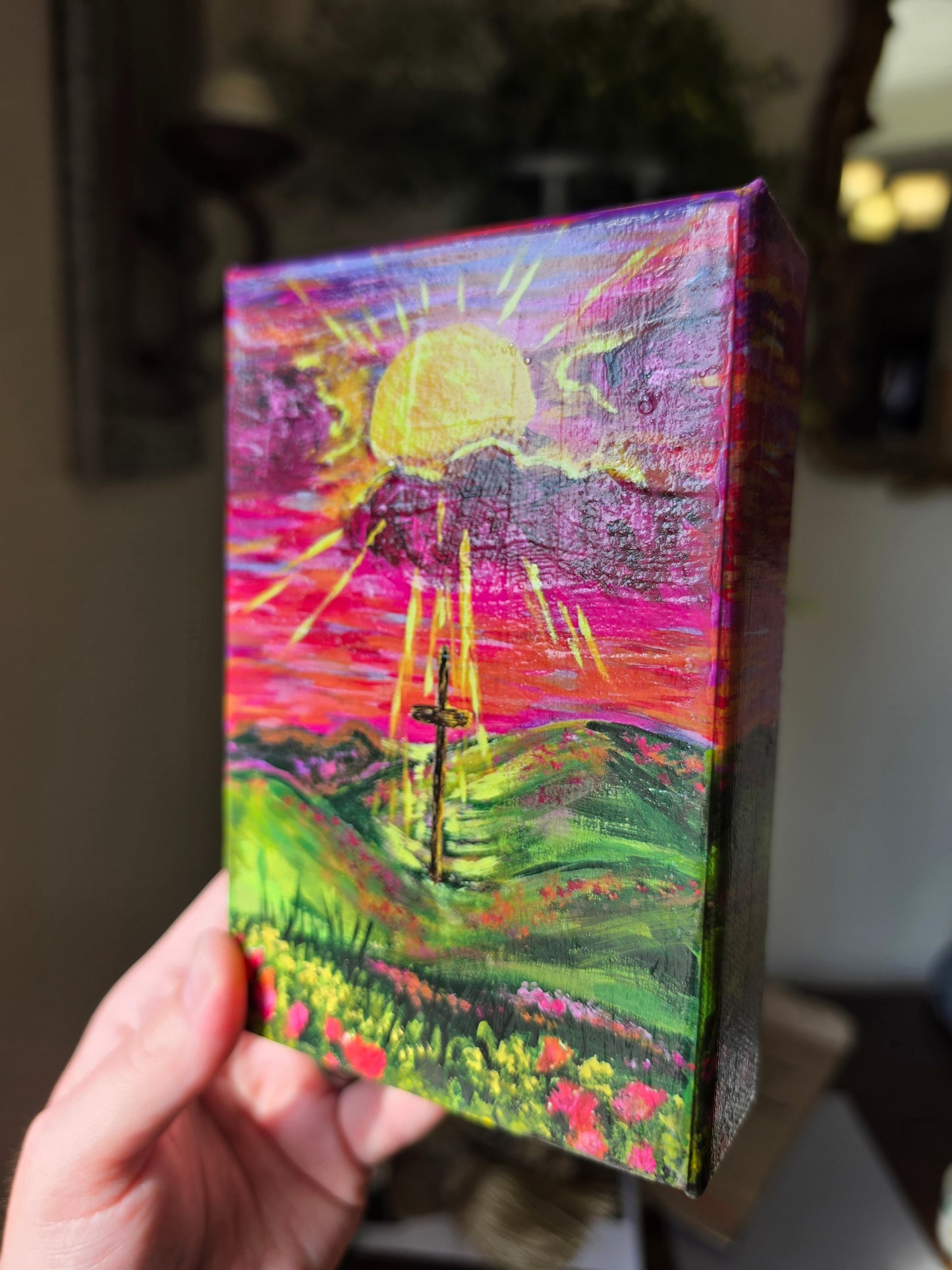The Light Will Prevail. Wrapped Canvas Mixed Media Print.