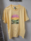 Size Large Unisex. Peace I Leave With You. Butter Yellow Tee.