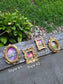 Mini Golden Painted Framed, Textured Artwork Magnet.