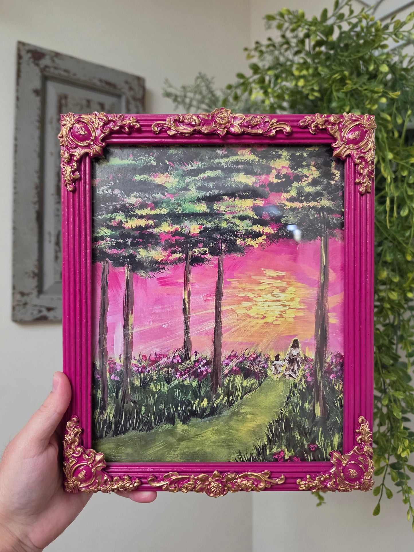 He Will Never Leave You. Print Inside Handmade Frame.