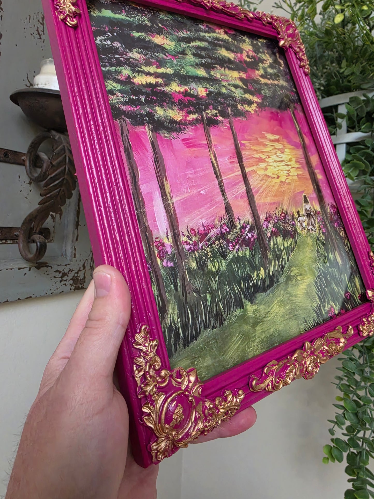 He Will Never Leave You. Print Inside Handmade Frame.