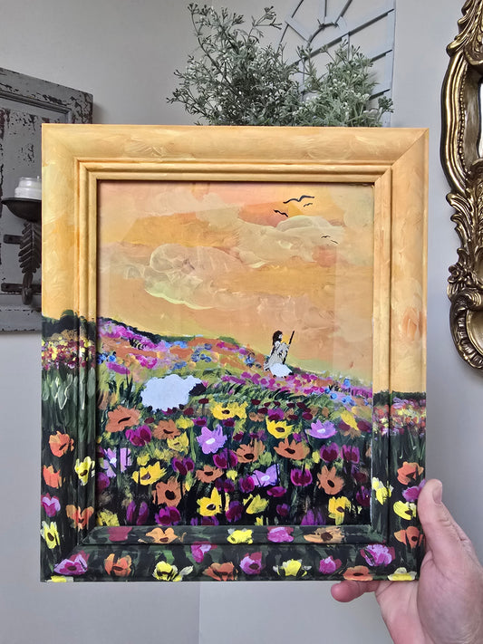 10x12 This Is The Way. Art Print Inside Original Painted Wooden Frame.