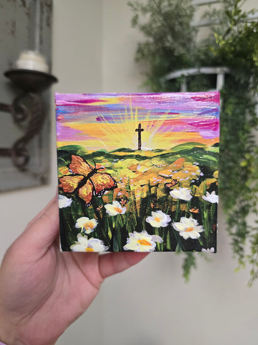 Be Transformed. Wrapped Canvas Mini Textured  Art Print.