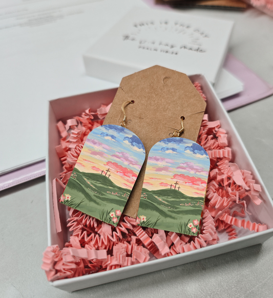 Sunrise Fields Artwork Earrings.