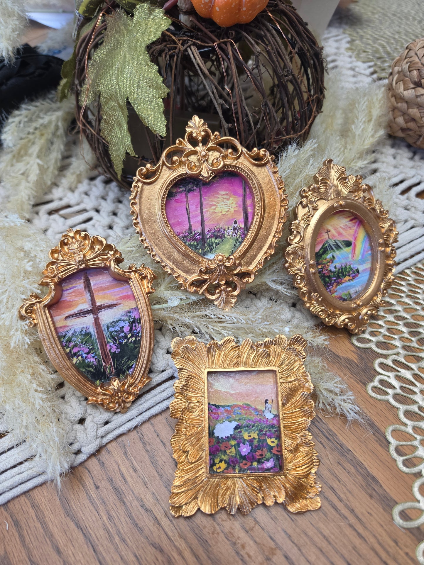 Mini Ornate Framed Artwork Magnet Bundle.