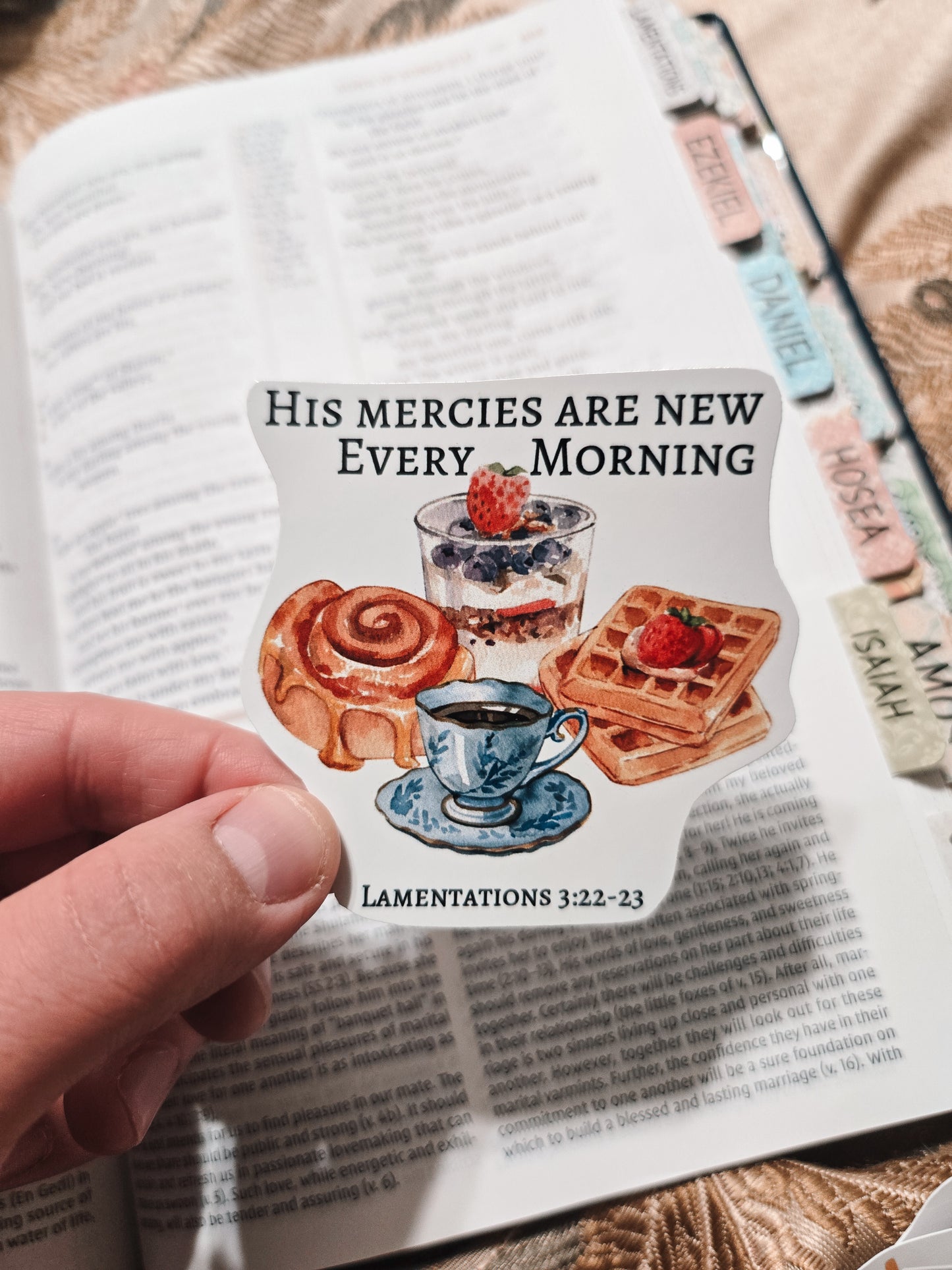 His Mercies Are New EveryMorning. Artwork Vinyl Waterproof Sticker.