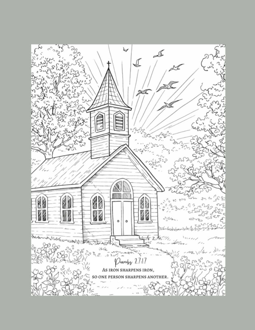 Iron Sharpens Iron Individual Coloring Page.