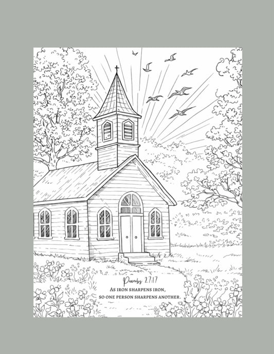 Iron Sharpens Iron Individual Coloring Page.