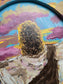 13x14in Jesus Is Coming In The Clouds. Original Painted Art. Canvas Inside Wooden Frame.
