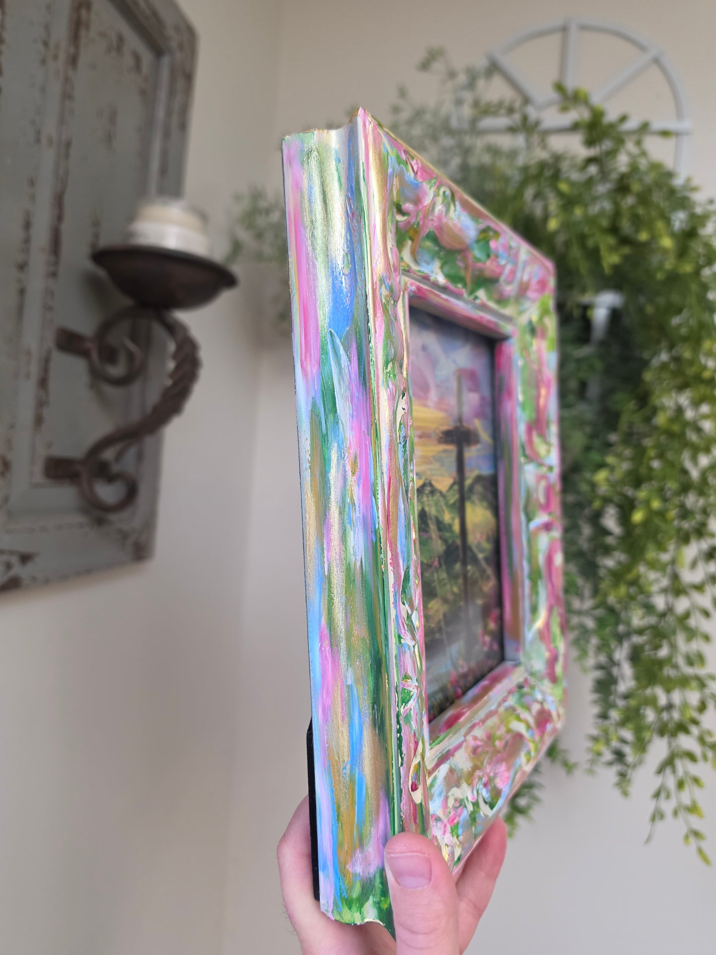 Root Yourself In Him & Watch The Transformation. Art Print Inside Painted Wooden Frame.