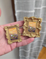 Mini Golden Painted Framed, Textured Artwork Magnet. READ DESCRIPTION.