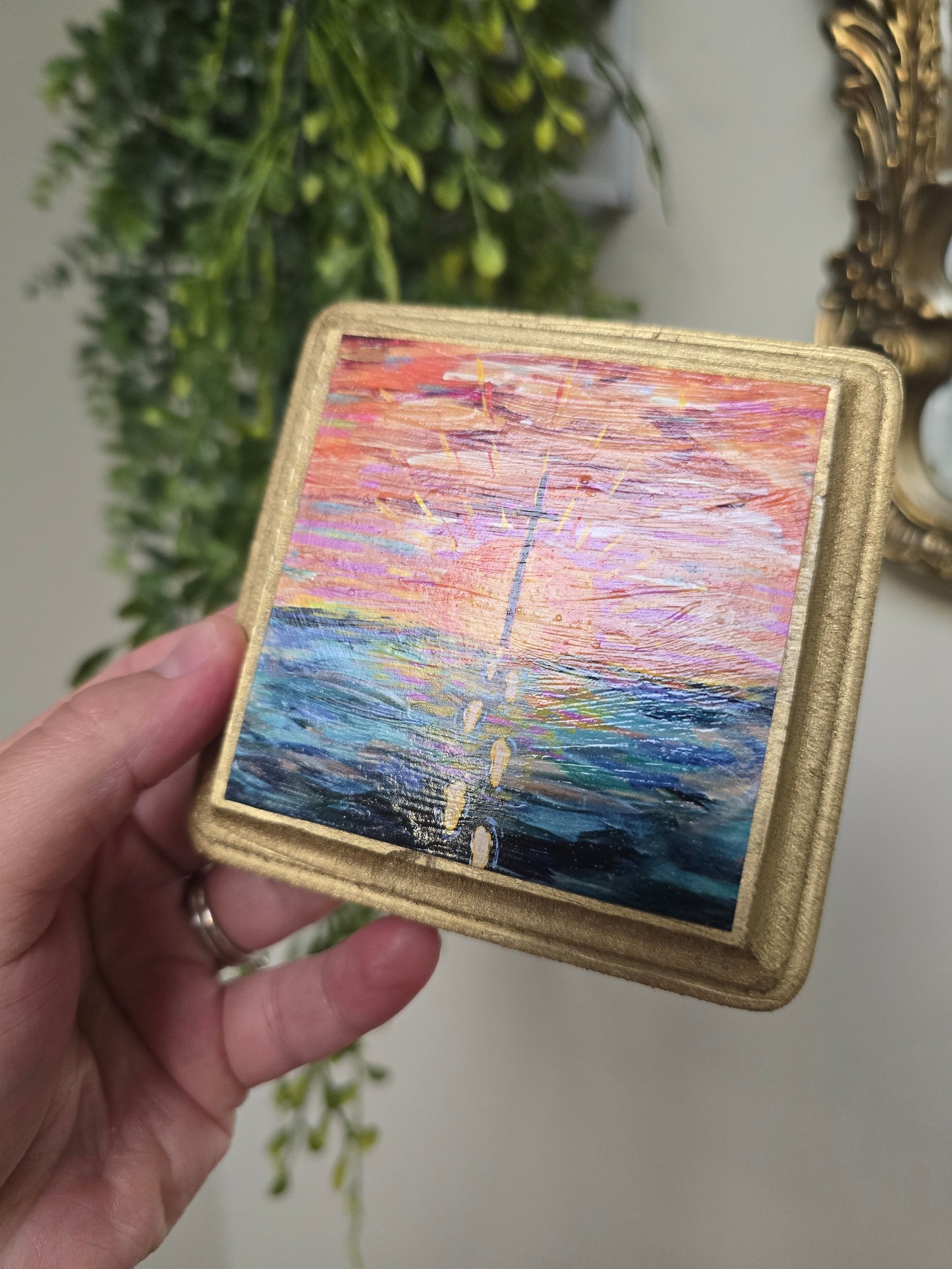 Selfless. Mini Textured Art Print.