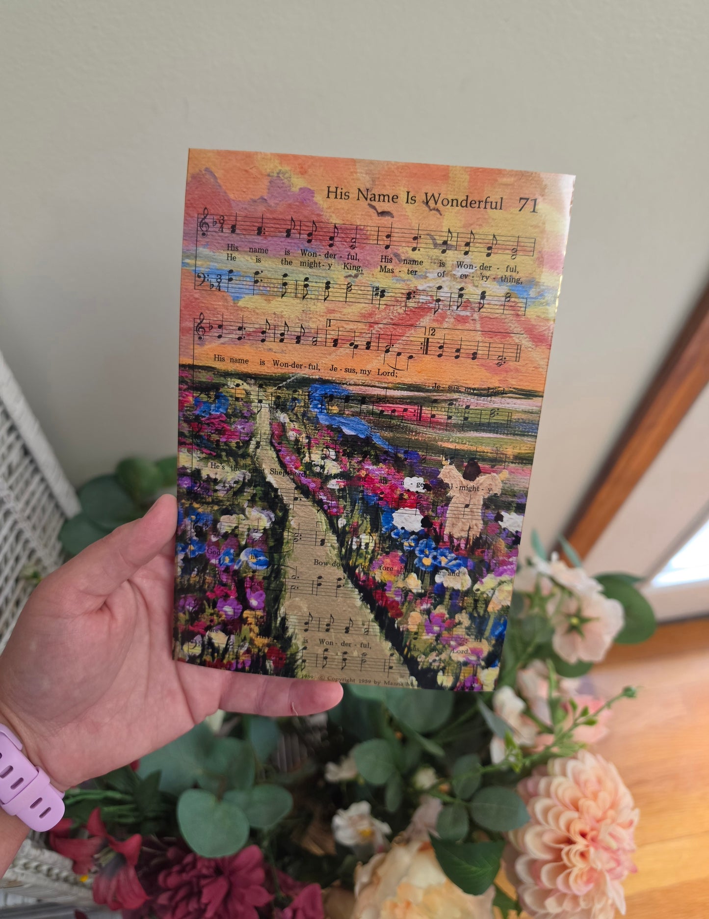 Set Your Mind On Things Above. Original 1975 Hymn with HBM Artwork Print.