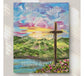 Mini Golden Painted Framed, Textured Artwork Magnet. READ DESCRIPTION.