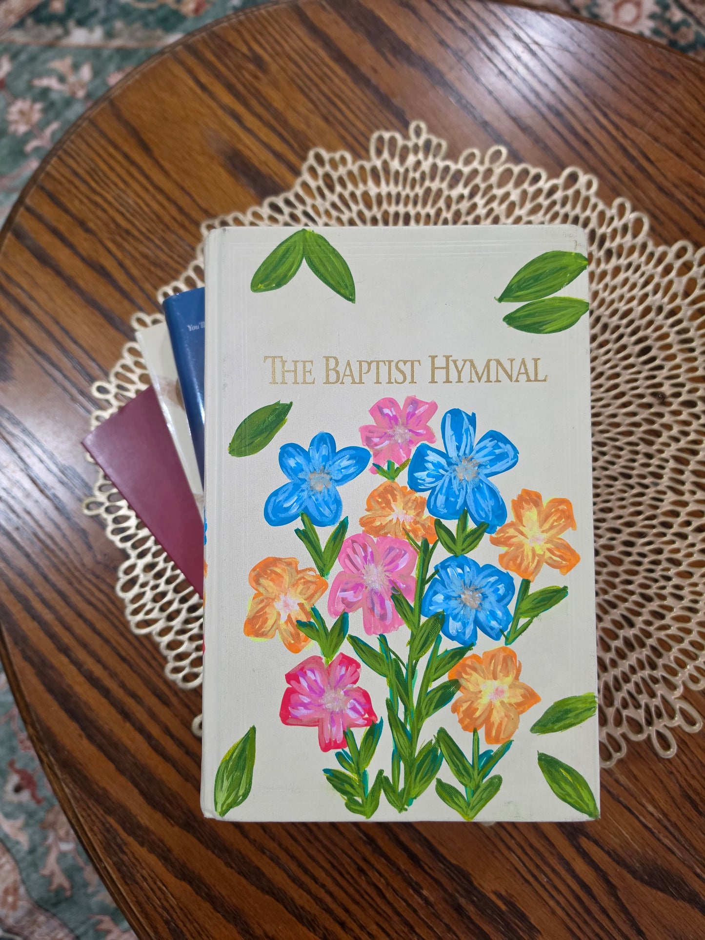 Hand Painted Baptist Hymnal Table Top Decor.